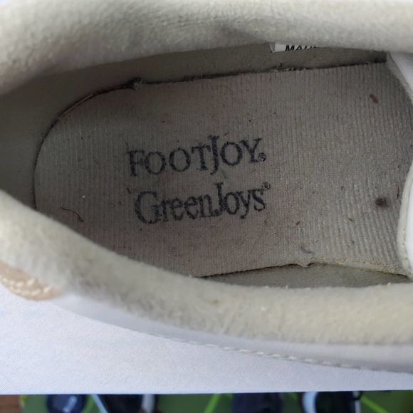 Footjoy FJ Greenjoys Womens White Beige Leather Lace Up Spiked Golf Shoes Sz 8M - Picture 11 of 12